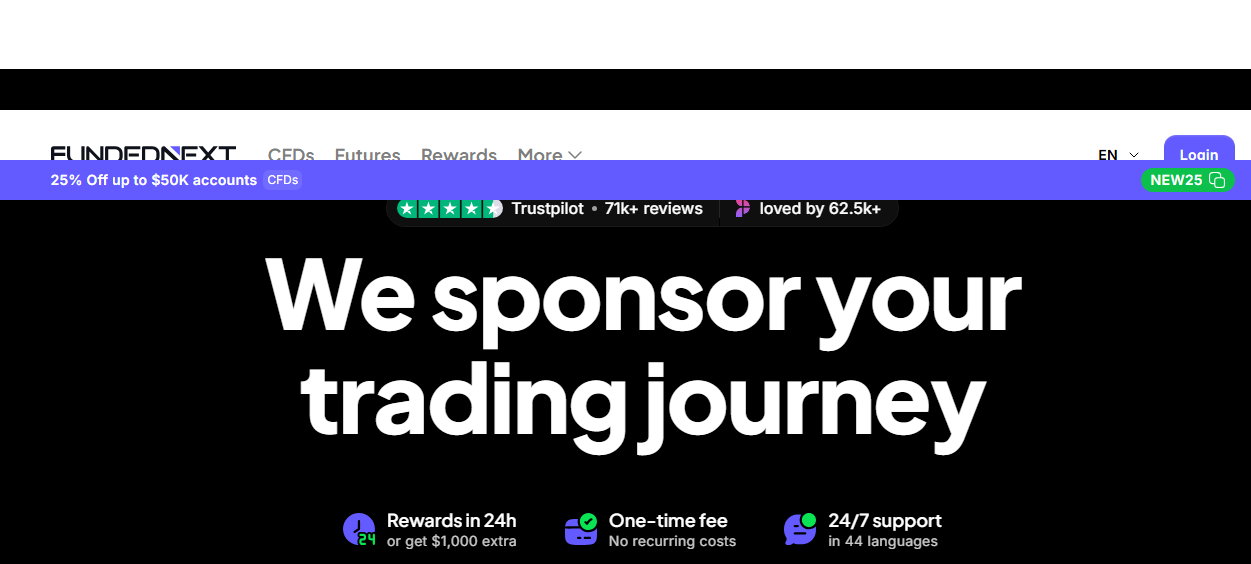 FundedNext（ファンデッドネクスト）公式サイト トップページ